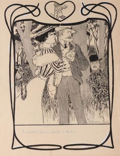 null Sandy HOOK (1879 - 1960)
BELIEVING ALONE IN A MEUDON CLEARANCE
India ink signed...