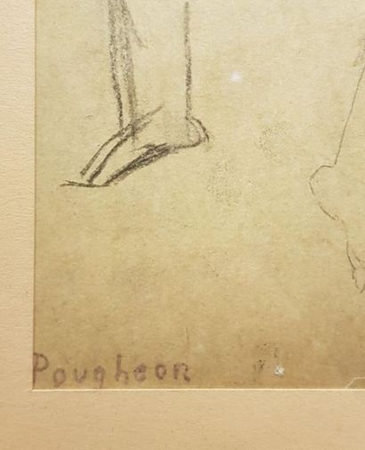 null Robert POUGHEON (Paris 1886 - 1955)
Etude de deux figures
Fusain sur papier...