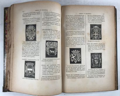 null ARMORIAL. - GUIGARD (J.). Armorial du bibliophile, avec illustrations dans le...