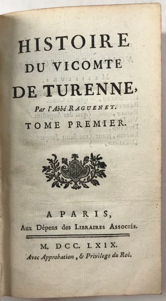 null RAGUENET (Fr.). Histoire du vicomte de Turenne. Paris, aux dépens des libraires...