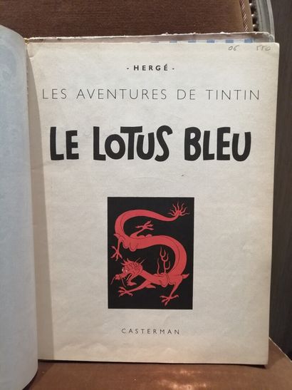 null TINTIN, The Blue Lotus, 1962 edition (yellow back) Casterman editions 1962

Imp.Danel...