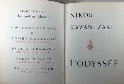null NIKOSKAZANTZAKI. The odyssey. Litho. By A. Cottavoz, Guiramand, Minaux, Spi...