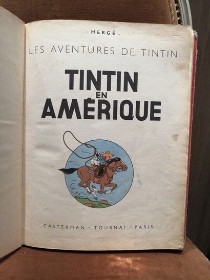 null TINTIN, Les aventures de Tintin en Amérique, édition 1947 (dos rouge)

Coypright...