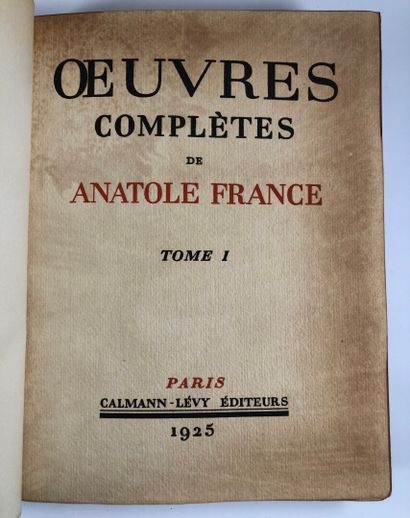null FRANCE (A.). OEuvres complètes.Portrait par Chahine, compositions M.Dethomas,...