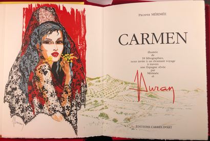 null MERIMEE. Carmen. Lithos de Duriez. Ed. Carré d'art, 2001. In-4 en ff. coffret...