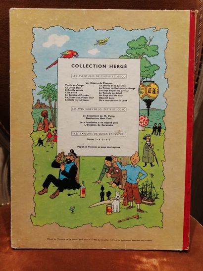 null TINTIN, Le Sceptre d'Ottokar, édition 1947 (dos rouge, titre en noir) editions...