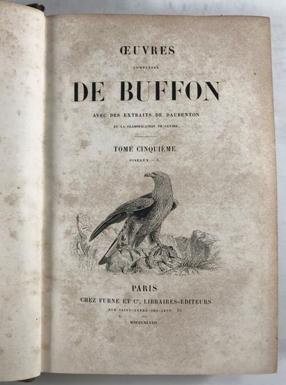 null BUFFON. OEuvres. Paris, Furne, 1848. 6 vol. in-4 demi-veau fauve de l'époque....