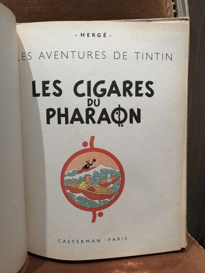 null TINTIN, Les Cigares du Pharaon, éditions Casterman 1955 (dos jaune) imp Léonard...