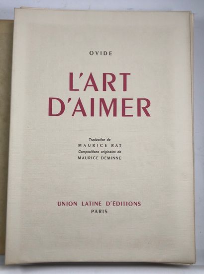 null OVIDE. L'art d'aimer.Ill. M.Deminne. Union latine d'éditions, 1946. In-folio...