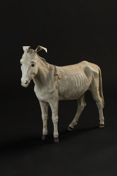 null Donkey in painted paper maché 

Length 50 - Height 43 cm
