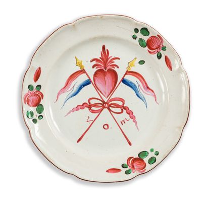 null THE ISLETTES

Earthenware plate with a contoured border decorated with two flags...