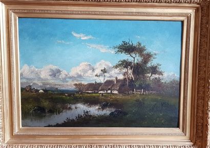null Léon Victor DUPRÉ (1816-1879)

Landscape with thatched cottages

Oil on panel...