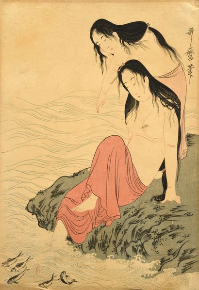 null Lot de 8 estampes

	Représentant des femmes.

	7 Utamaro et 1 Kyonaga

	(Tirage...