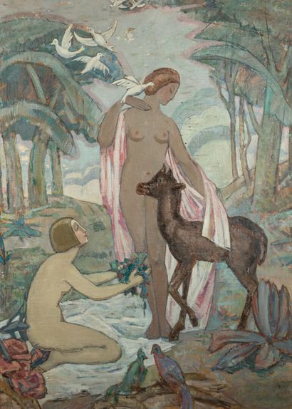 null French school of the Art Deco period

Diana and Actaeon 

Oil on canvas. Unsigned

180...