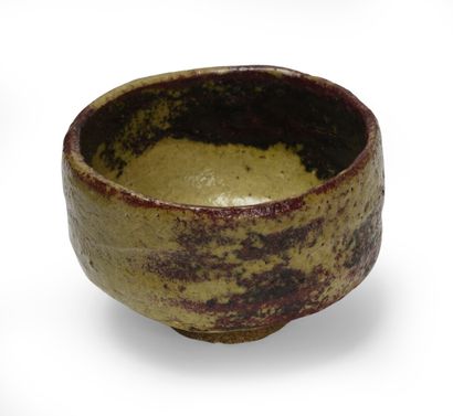 null JAPANESE KYOTO FURNITURE Chawan Tea ceremony bowl in sandblasted, turned and...