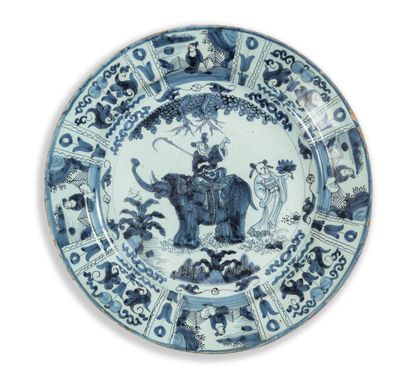 null DELFT

Circular earthenware dish decorated in blue monochrome with a Chinese...