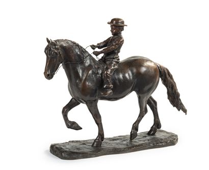 null Jean JOIRE (1862-1950)

The young rider 

Proof in bronze with brown patina.

Signed...