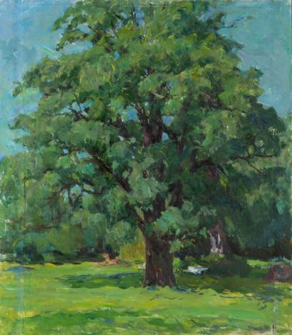 null School of the XXth century

The big tree in the clearing

Oil on canvas.

80...