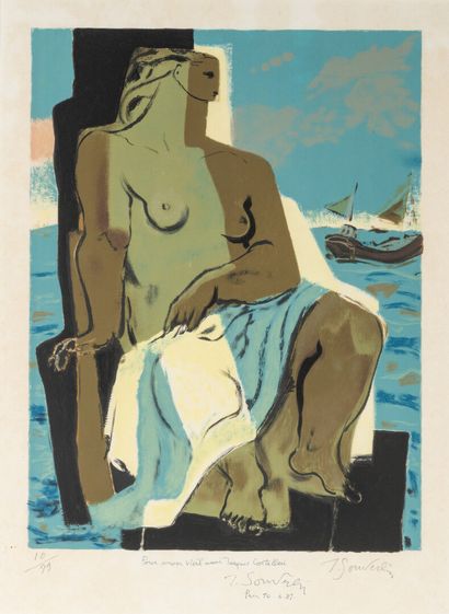 null Jean SOUBERVIE (1891-1981)

Nu à l'entrée du port

Lithographie en couleurs.

Signée...