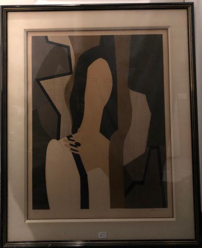 null André MINAUX (1923-1986) after 

Woman with a ring

Lithograph in colors signed...