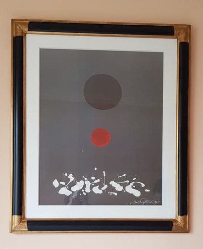null Adolph GOTTLIEB

Composition with red and black circle and white spots

Colour...