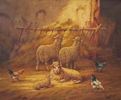 null Louis LARTIGAU (XIX-XXth)

Lambs and hens in the stable

38,5 x 46 cm

Shepherdess...
