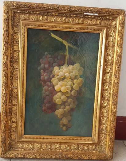 null French school of the 19th century

Bunch of grapes

Oil on canvas 

34,5 x 25...