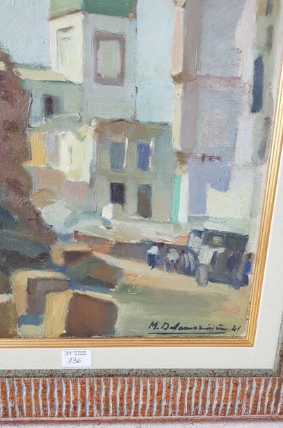 null Marc-Raymond DELAMORINIERE (1904-?) 

Quartier de la Marine, Alger 1941 

Huile...