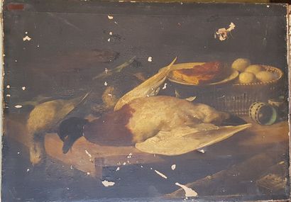 null Lot of oil on canvas (average condition and accidents)