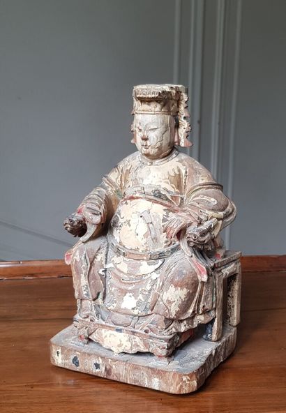 null CHINA

Wooden group carved in old polychrome and gold with a seated sage

Work...