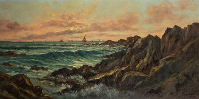 null R. TANHNI (?)

Sailboats near the coast

Oil on canvas signed lower right

59...