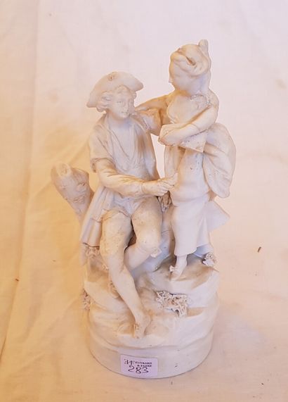 null Elegant couple

Bisque group in the Meissen style

Height: 22 cm (accidents,...