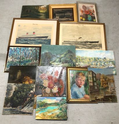 null Lot of various frames including

Engravings Le France et le Flandres - French...