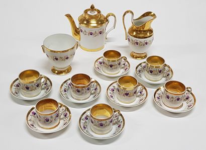 null PARIS

Part of a porcelain tea/coffee set with white and gold decoration of...