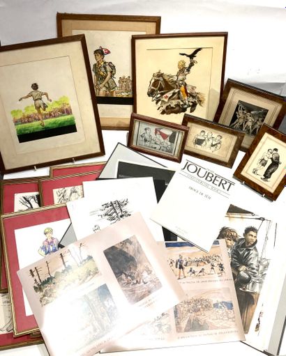 null Lot of posters, lithos, frames after Pierre Joubert