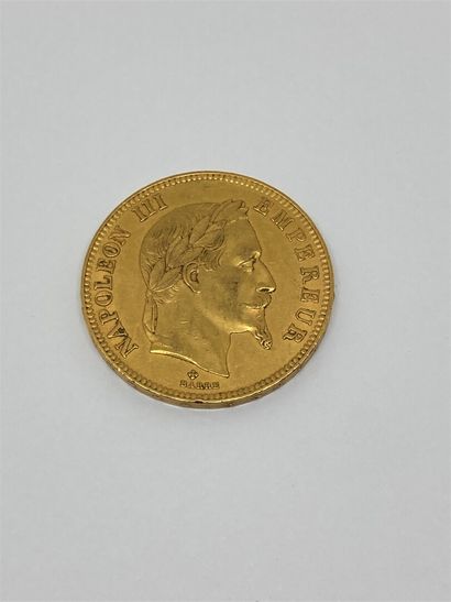 null Une pièce de 100 francs or Napoléon III tête laurée BARRE 1862 BB