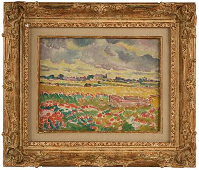 null Louis VALTAT (1869-1952)

Champs de blé en Normandie, 1923

Huile sur toile

Cachet...