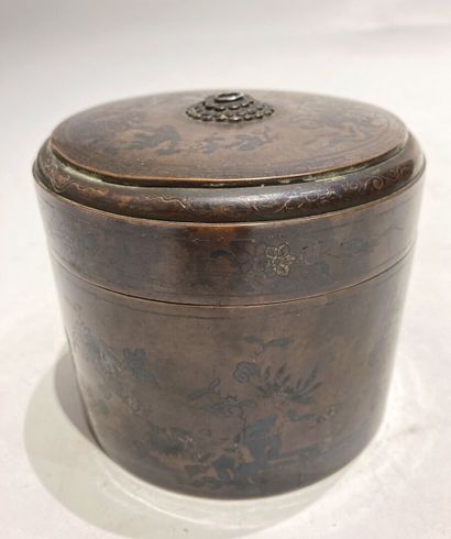 null VIETNAM - XIXème siècle

Boite à bétel ronde en cuivre et incrustation d'argent...