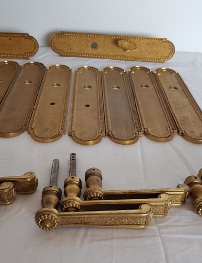 null Set of 20 door handles, canes and plates