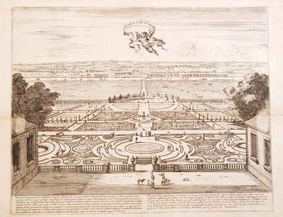 null LOT de 9 estampes divers des XVI au XIXème siècle : 

Jardin de Fromont, Vue...