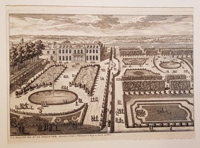 null LOT de 9 estampes divers des XVI au XIXème siècle : 

Jardin de Fromont, Vue...