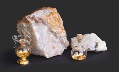 null Rare blocs de quartz aurifère de France

Pépite d'or natif bien visible dans...