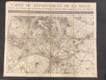 null 7 cartes et plans des environs de Paris :

- Série de 4 plans établis de 1820...