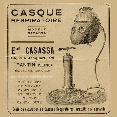 null Casque respiratoire de sapeur-pompier de Paris de 1893. 

Modèle en cuivre avec...