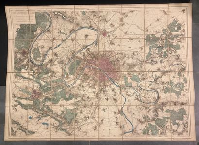 null 7 cartes et plans des environs de Paris :

- Série de 4 plans établis de 1820...