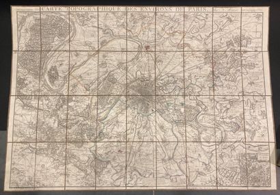 null 7 cartes et plans des environs de Paris :

- Série de 4 plans établis de 1820...