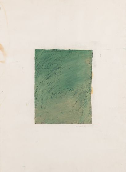 null John WALKER (1939), d'après

Composition en vert

Technique mixte sur papier...
