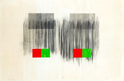 null John WALKER (1939), d'après

Composition en vert

Technique mixte sur papier...