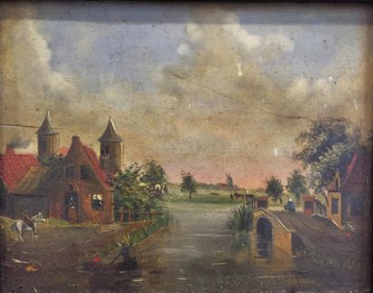 null Ecole hollandaise vers 1900

Village près d'une rivière

Huile sur panneau

20,5...