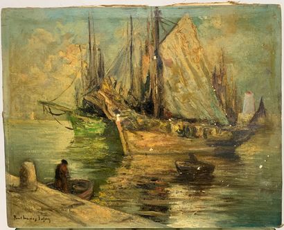 null Paul-Henry LAFON (XIXème-XXème siècle)

Voilier au port

Huile sur toile signée...